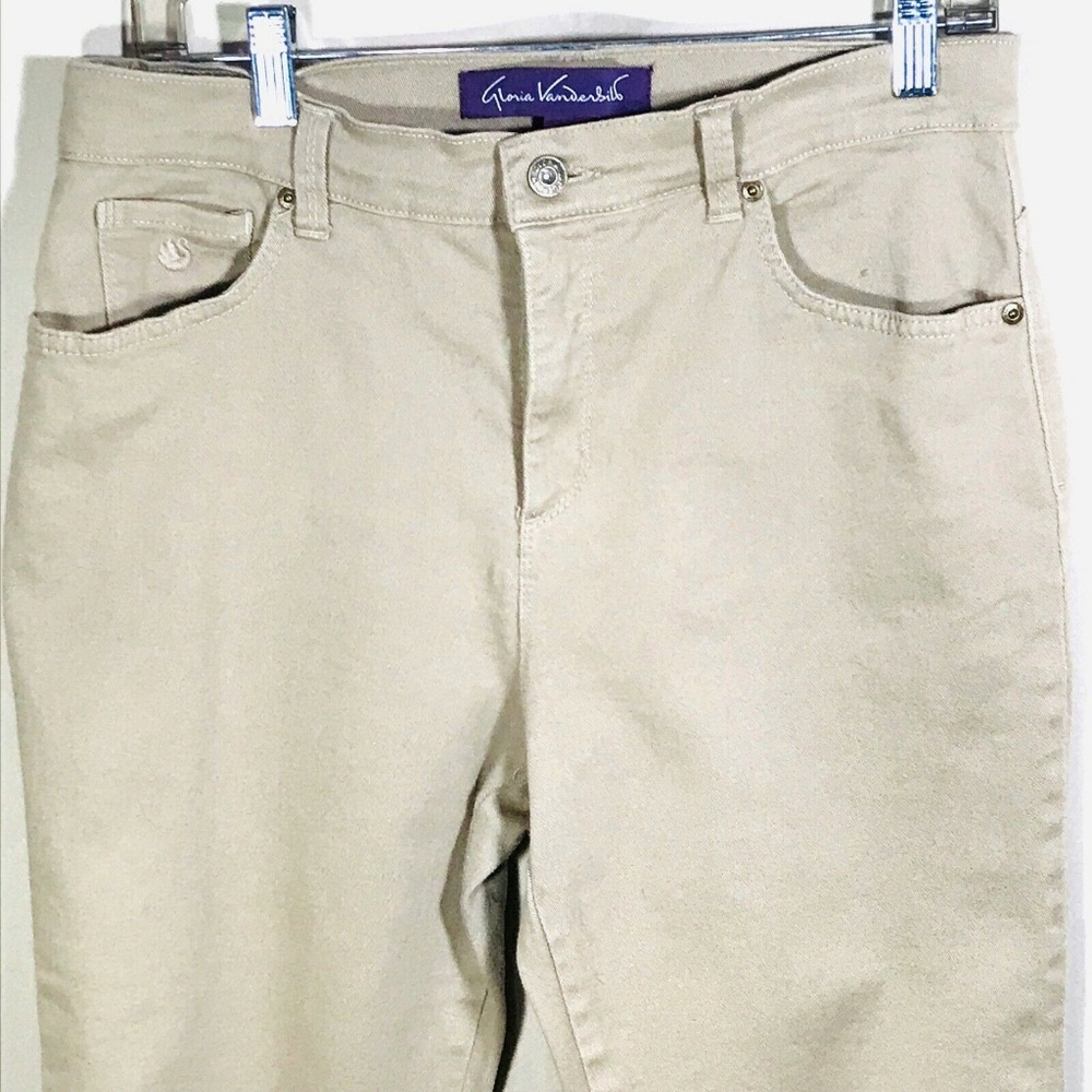 Gloria Vanderbilt Amanda Khaki Tan Jeans 10P Women